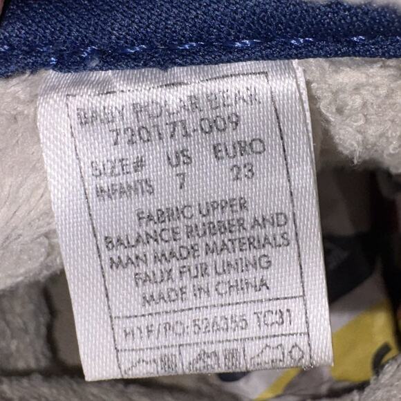 BOGS Wellies Boots Infants Fur Lined Waterproof Wellingtons Navy Polar Bear 7US - Picture 6 of 7